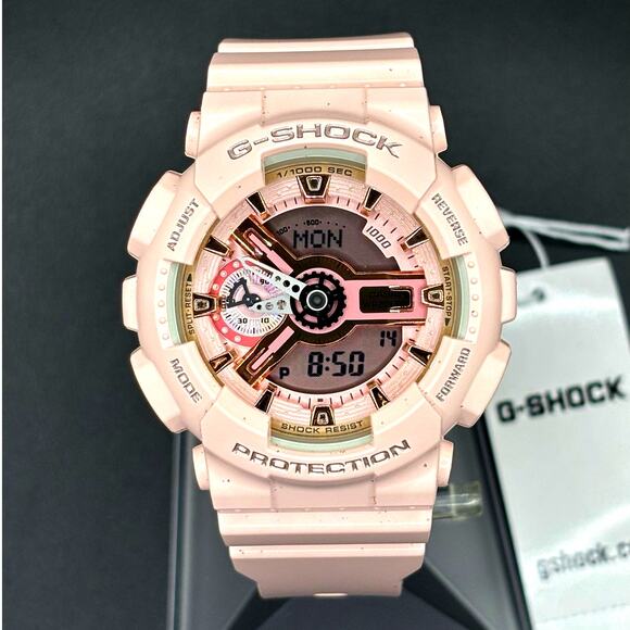Casio Accessories - Casio G-Shock GMA-S110MP-4A1 Pink Analog Digital Women’s Watch NIBWT